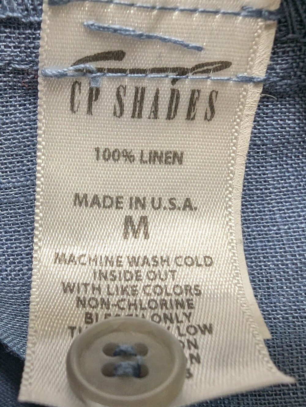 CP Shades Sky Blue Linen Button-Up Top - Picture 6 of 9